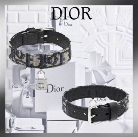 dior dog collar black.